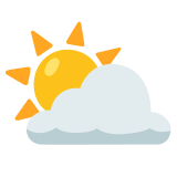 Слънце зад облак - Noto Color Emoji