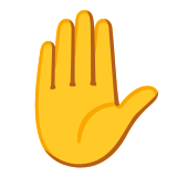 Вдигната ръка - Noto Color Emoji