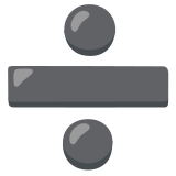 Удебелен знак за деление - Noto Color Emoji