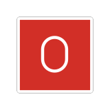 Квадрат с „0“ (кръвна група) - OpenMoji