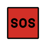 „SOS“ в квадрат - OpenMoji