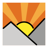 Изгрев над планини - OpenMoji