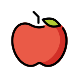 Червена ябълка - OpenMoji