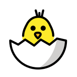 Излюпващо се пиленце - OpenMoji