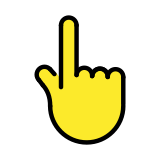 Показалец, сочещ нагоре - OpenMoji