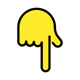 Показалец, сочещ надолу - OpenMoji