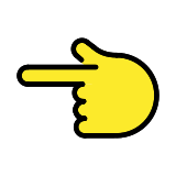 Показалец, сочещ наляво - OpenMoji