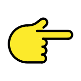 Показалец, сочещ надясно - OpenMoji