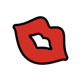 Отпечатък от целувка - OpenMoji