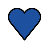 Синьо сърце - OpenMoji