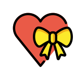 Сърце с панделка - OpenMoji