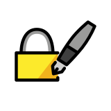 Катинар с писалка - OpenMoji
