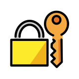 Затворен катинар с ключ - OpenMoji