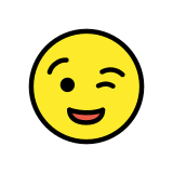 Намигащо лице - OpenMoji