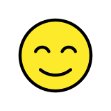 Усмихнато лице с усмихнати очи - OpenMoji