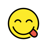 Лице, наслаждаващо се на вкусна храна - OpenMoji