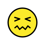 Смутено лице - OpenMoji