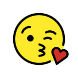 Лице, пращащо въздушна целувка - OpenMoji