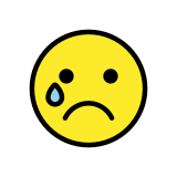 Разплакано лице - OpenMoji