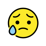 Лице с разочарование и облекчение - OpenMoji