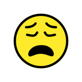 Изтощено лице - OpenMoji