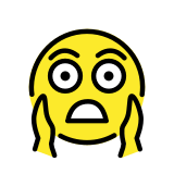 Лице, крещящо от страх - OpenMoji