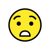Изумено лице - OpenMoji