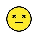 Лице със зачеркнати очи - OpenMoji