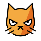 Нацупено котешко лице - OpenMoji
