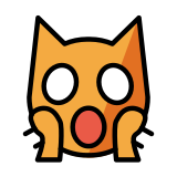 Изтощено котешко лице - OpenMoji