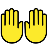 Човек с вдигнати ръце - OpenMoji