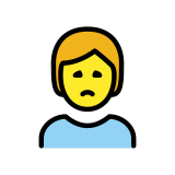 Намръщен човек - OpenMoji