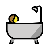 Къпещ се човек - OpenMoji
