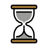 Пясъчен часовник с падащ пясък - OpenMoji