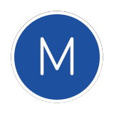 Буква „M“ в кръг - OpenMoji
