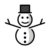 Снежен човек без сняг - OpenMoji