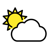 Слънце зад облак - OpenMoji