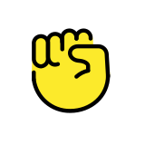 Вдигнат юмрук - OpenMoji