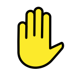 Вдигната ръка - OpenMoji