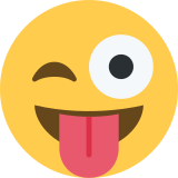 Намигащо и плезещо се лице - Twitter / X