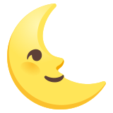 Луната в последна четвърт с лице - Noto Color Emoji