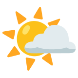 Слънце зад малък облак - Noto Color Emoji