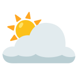 Слънце зад голям облак - Noto Color Emoji