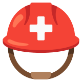 Каска с бял кръст - Noto Color Emoji