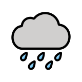 Облак с дъжд - OpenMoji