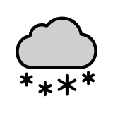 Облак със сняг - OpenMoji