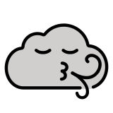 Лице, издухващо вятър - OpenMoji