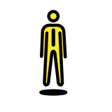 Левитиращ мъж в костюм - OpenMoji