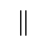 Бутон за пауза - OpenMoji