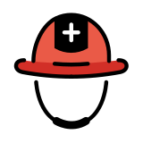 Каска с бял кръст - OpenMoji